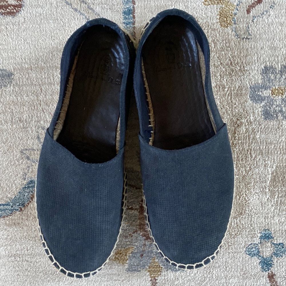 Massimo Dutti perforated leather espadrilles